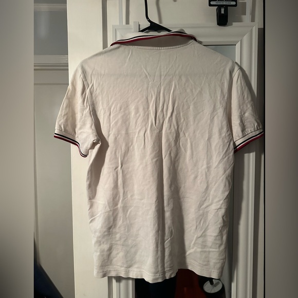 Authentic Prada Designer Solid White Logo Polo Shirt Top Men’s Medium M - Picture 3 of 5